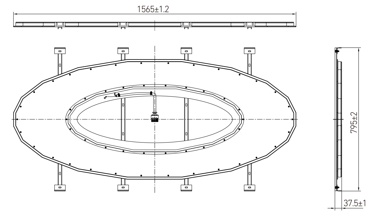 Railway Vehicle Interior Ring Light Metro Ht680