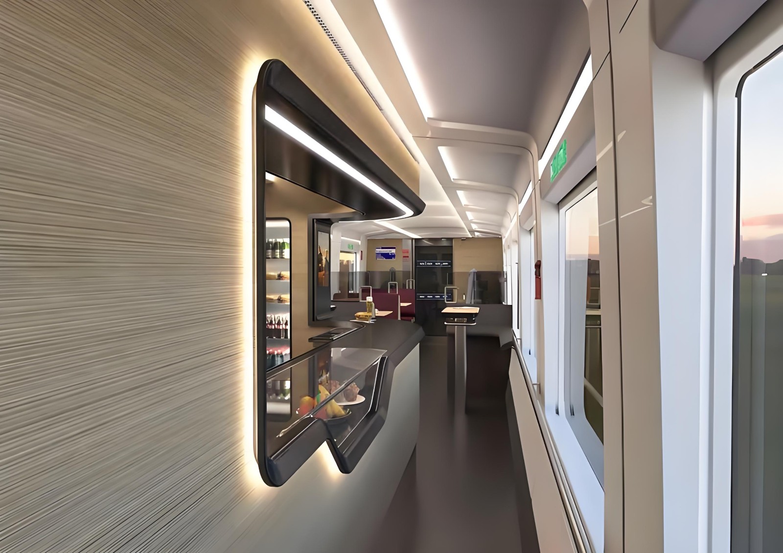 Train Interior Lighting Ambient Light Intercity Train DB HT35