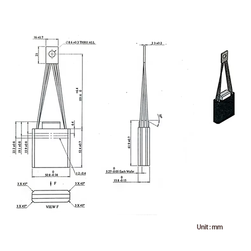 Carbon Brush DE7000 for EMD Traction Motor Part No. EMD 9578681