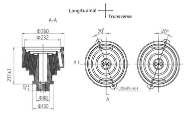 Train Bogie Parts Conical Rubber Spring