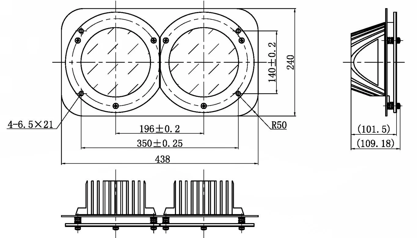 LED Double Locomotive Headlights