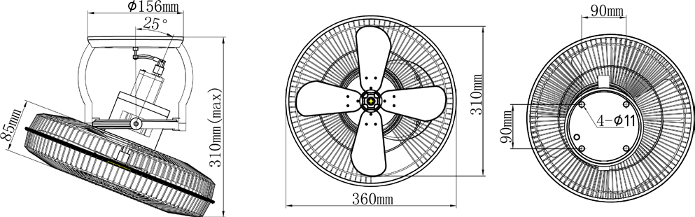 Railway Passenger Train Ceiling Fan