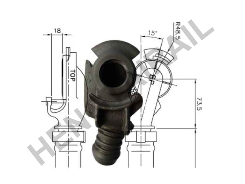 AAR Air Brake Hose Coupling Head For Railway Wagons