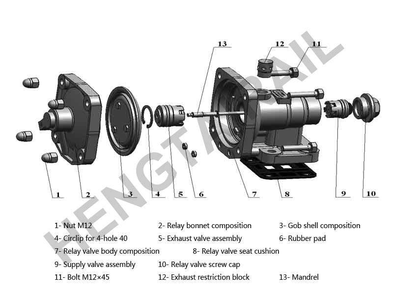  Railway Locomotive ZJ1 Relay Valve