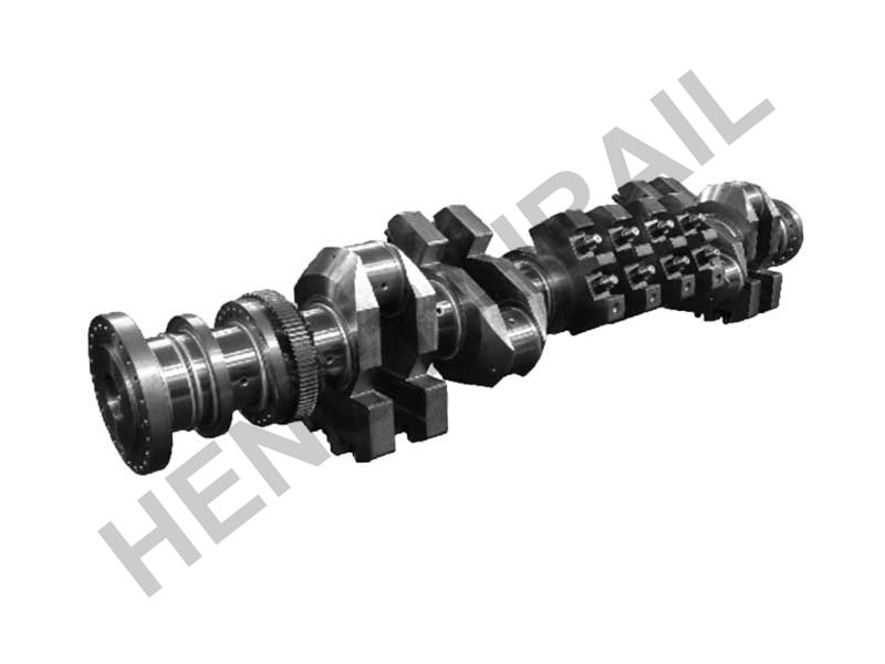 Crankshaft for SDA series railway locomotive diesel engine