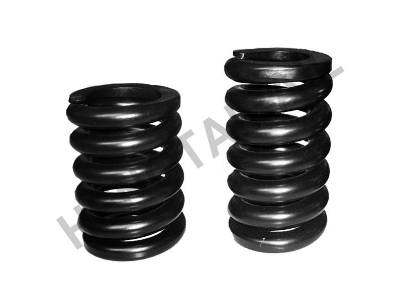 Railway locomotive compression bogie spring