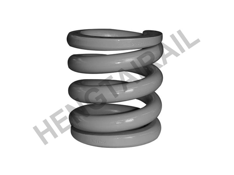 Steel compression spring for locomotive