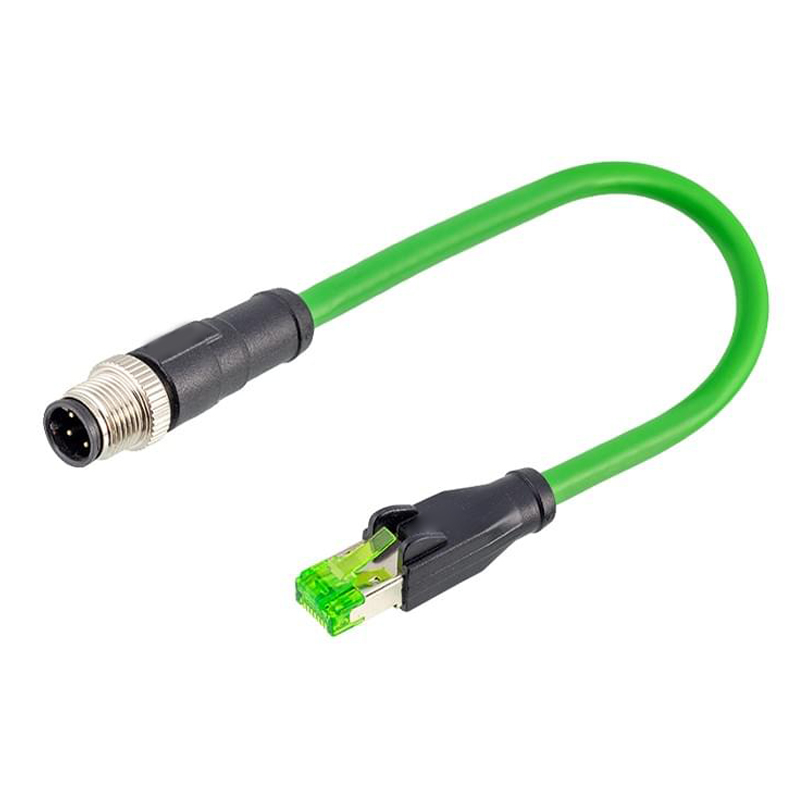 M12 to RJ45 Ethernet Cable M12 D Coded Ethernet Cable