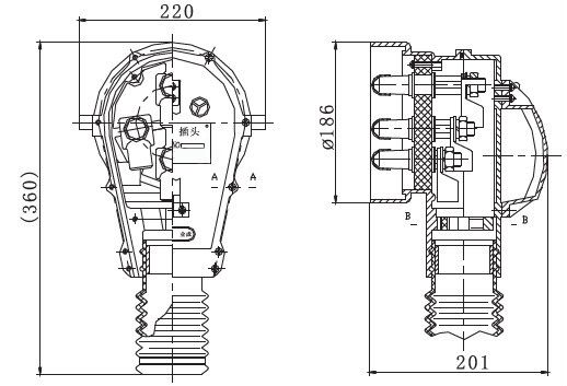 Railway BDK 20 Power Connector with Anti-Theft