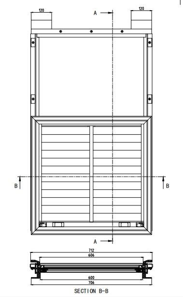 Railway carriage Fixed Glass shutter window