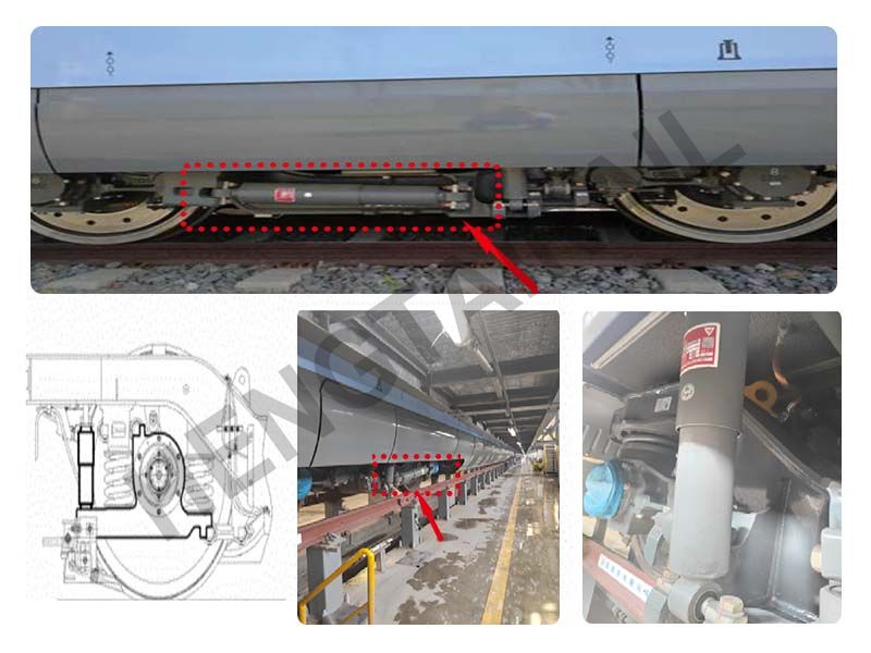 Railway primary hydraulic oil damper