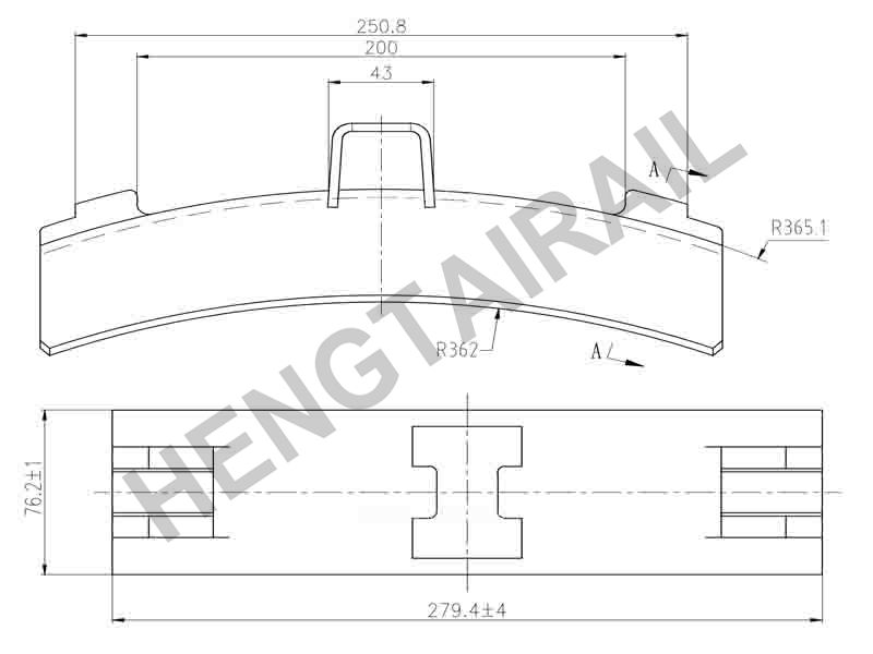 Railway passenger car brake block