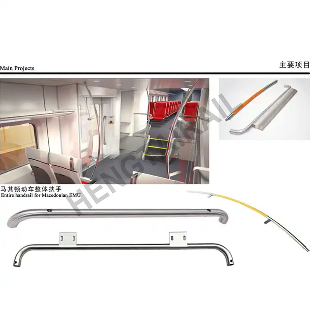 Stainless Steel Pipe Hand Rail for Railway Passenger Coaches